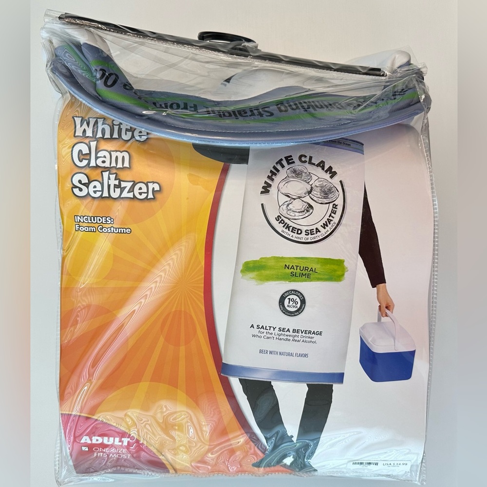 White Clam Seltzer Halloween Costume